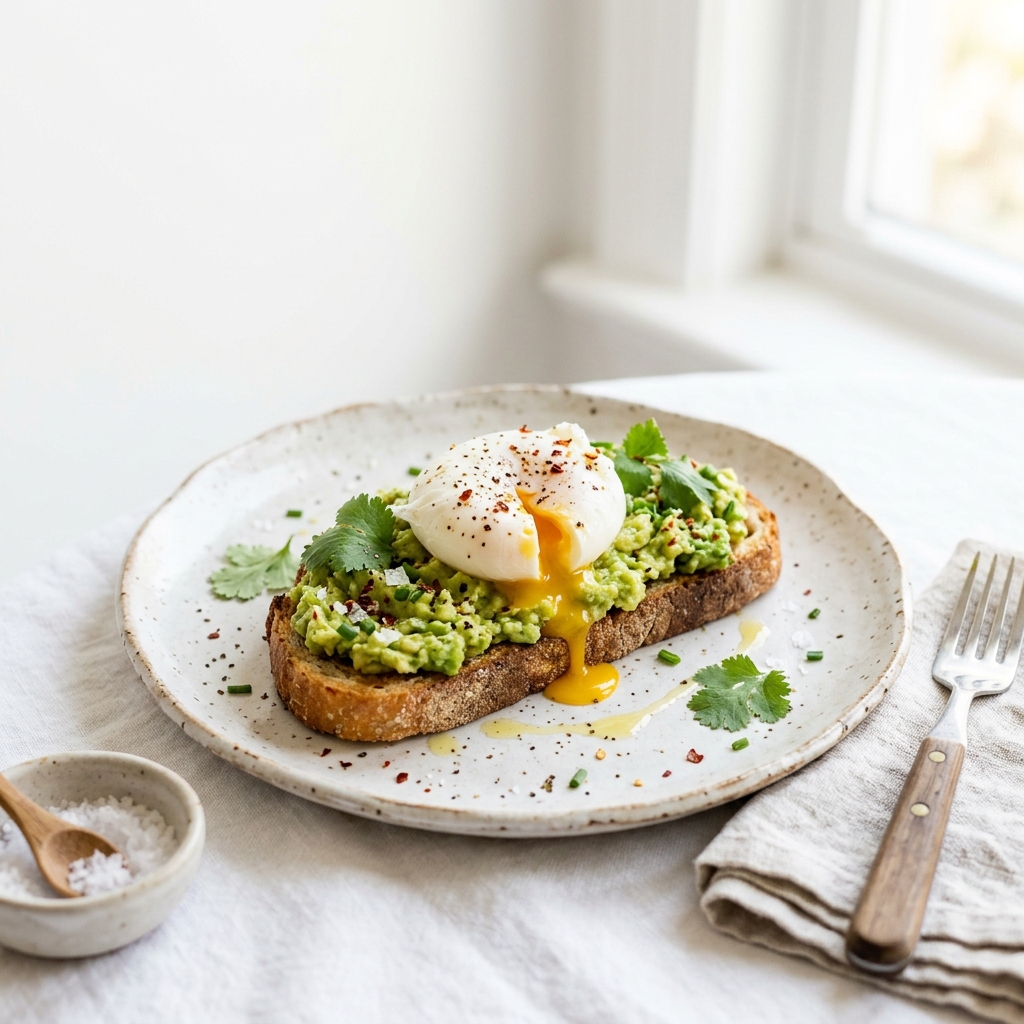 Perfect Poached Egg Avocado Toast