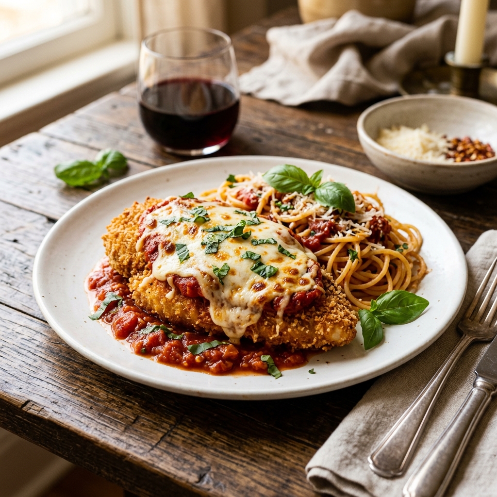 Classic Crispy Chicken Parmesan